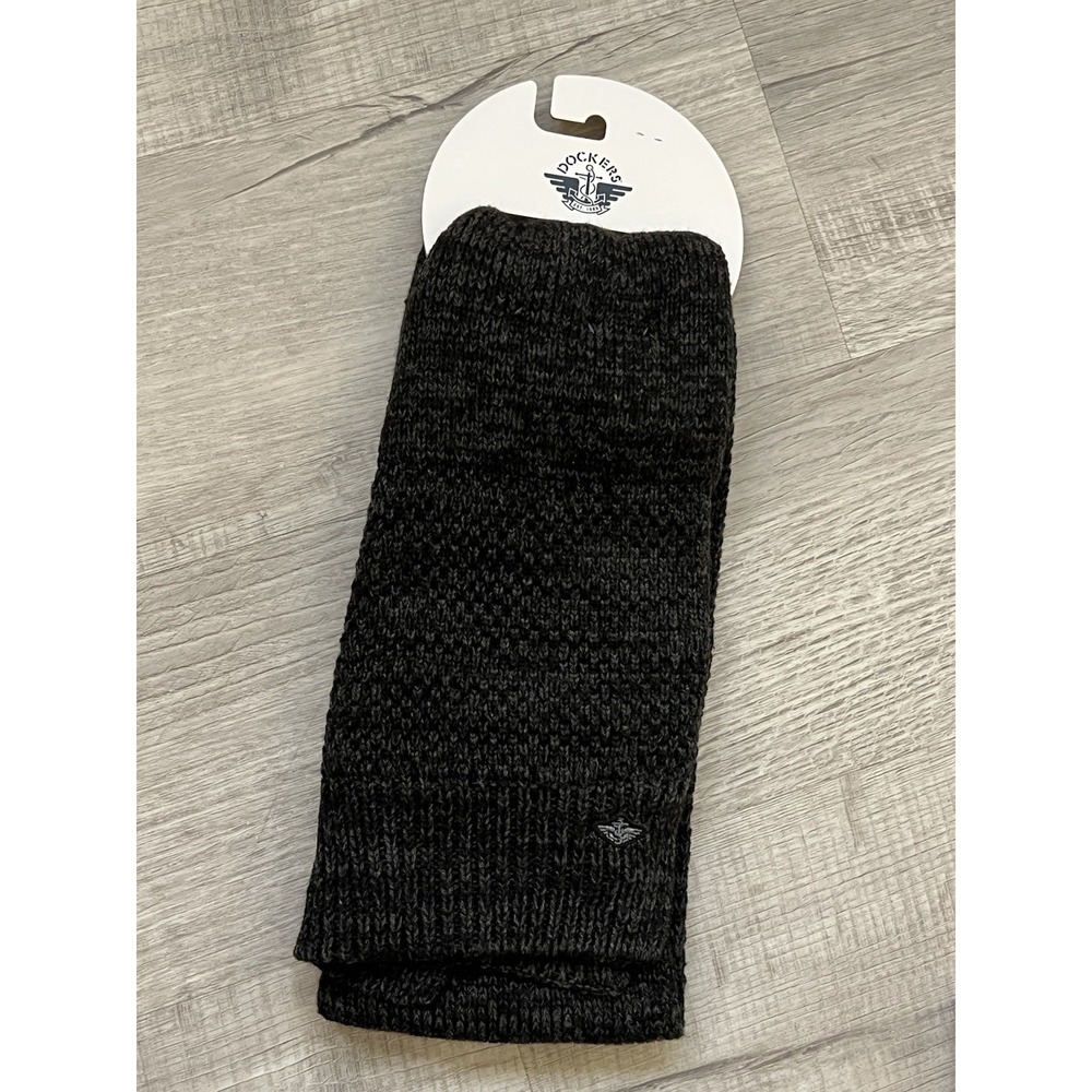 NWT Dockers Men's Marled Black Rectangle Scarf One Size 100% Acrylic